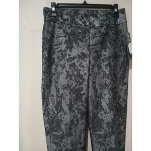 MICHAEL TYLER Gray Floral Print Skinny Pants Women's Size 2 ( 1073) ! NEW
